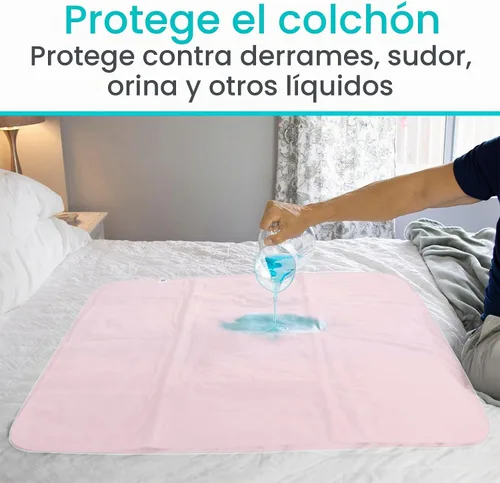 Vista 2 de Vive Almohadillas de cama para incontinencia lavables, protección contra