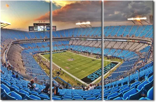 Vista 23 de TUMOVO MetLife Stadium - Decoración de pared de Nueva York, 3 piezas, lienzo, arte de pared para decoración del hogar, juegos de fútbol americano