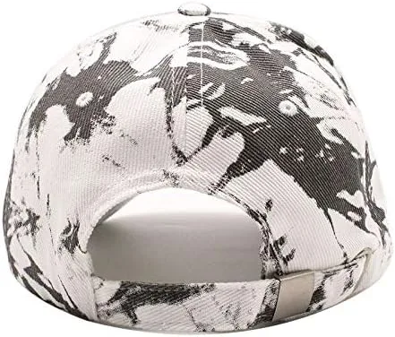 Vista 5 de BEARUN Gorra de béisbol de algodón con teñido anudado de perfil bajo, gorra de béisbol de hiphop, sombrero de papá