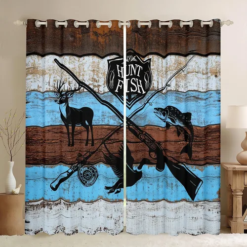 Vista 34 de Cortinas opacas de camuflaje con bandera estadounidense, regalo para niños, cortina de ventana de camuflaje verde con rayas negras, estrellas