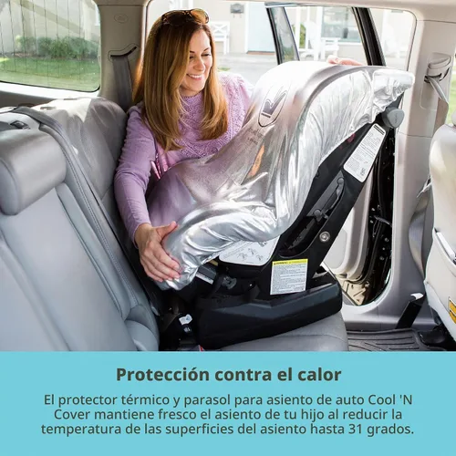 Vista 4 de J.L. Childress Cool 'n Cover - Protector térmico para asiento de automóvil y parasol