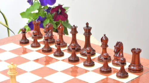 Vista 6 de CHESSBAZAAR Piezas de ajedrez The Sinquefield Cup 2017 Reproducido 3.75" King Original Craftsman Juego de Ajedrez Doble Pesado Piezas Bud