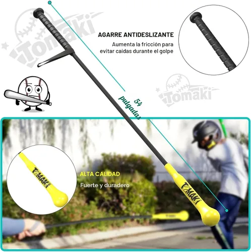 Vista 4 de Hitting Stick Batting Swing Trainer, Batting Practice Equipment for Baseball and Softball, Ideal One-on-One Coaching Tool for Baseball 54