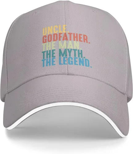 Vista 2 de Godfather The Man The Myth The Legend Men Womens Sandwich Hat Classic Adjustable Trucker Hat Dad Hat Black