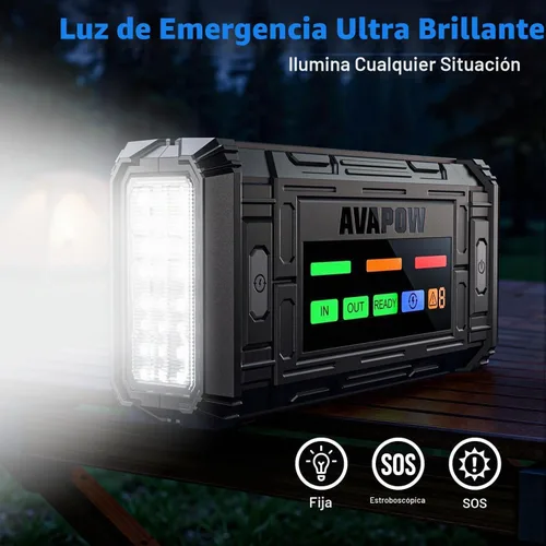 Vista 7 de AVAPOW TJ18 Arrancador de coche – 5000A 12V batería arrancador portátil Negro