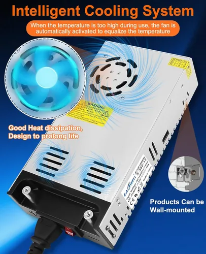Vista 6 de EAGWELL Convertidor de 110 V a 12 V, convertidor universal SMPS de CA a CC, adaptador de transformador de fuente de alimentación conmutada para RV