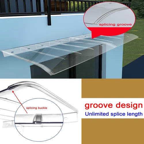 Vista 2 de Protección UV contra la lluvia y la luz solar, toldo para puerta delantera, toldo para ventana, toldo para puerta delantera, cubierta