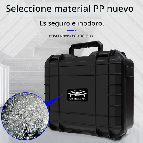 Vista 6 de Mini 5 Pro Estuche de transporte duro, estuche de almacenamiento de viaje portátil para DJI Mini 5 Pro Accesorios para RC 2/RC-N3 controlador