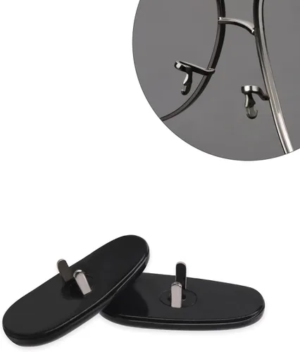 Vista 4 de 12 pares de almohadillas de nariz de repuesto negras para Ray-Ban Aviator RB3025/Aviator