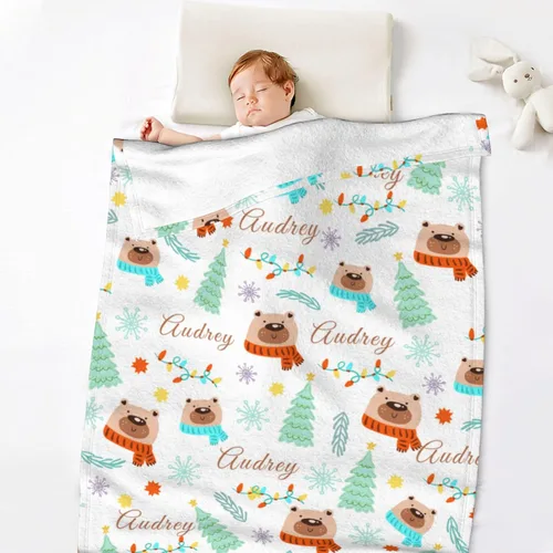 Vista 10 de Mantas personalizadas para bebé, manta personalizada para recién nacidos, infantes, niños, manta con nombre para/manta de forro polar personalizada
