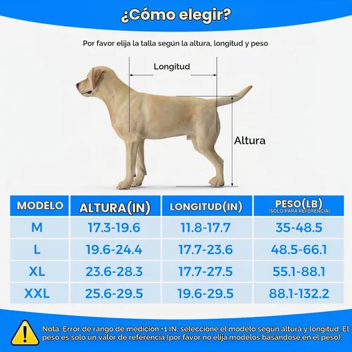 Vista 4 de Kit de ruedas delanteras para silla de ruedas para perros para actualizar la silla de ruedas de patas traseras a silla de cuatro ruedas (M)