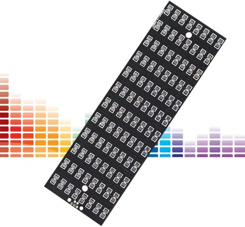Vista 6 de Microcontrolador DIY LED Digital Music Spectrum Display Kit Rhythm Flash Light Analizador de Espectro Electrónico Piezas de bricolaje