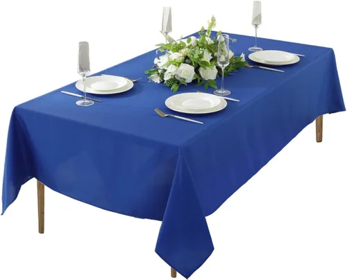 Vista 8 de Paquete de 2 Manteles Redondos de 120 Pulgadas de Carbón, Mantel de Poliéster Lavable para Uso en el Hogar, Fiestas, Bodas o Restaurantes. Gris