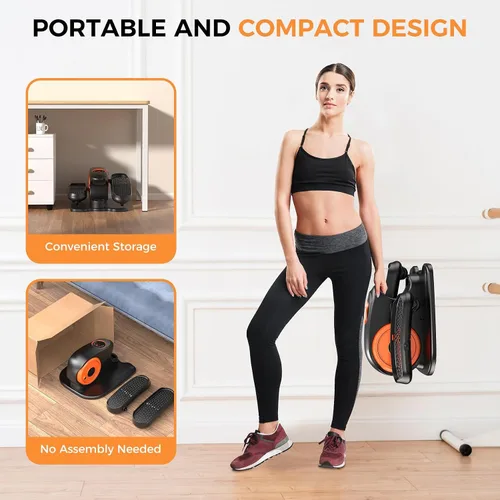 Vista 7 de GUGTTR Under Desk Elliptical Machine, 2-in-1 Electric Leg Exerciser for Seniors, Quiet & Compact Pedal Exerciser with Remote, 12 Speed Elliptical