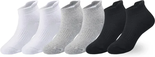 Vista 54 de EPEIUS Calcetines acolchados de algodón grueso para niños y niñas, calcetines atléticos deportivos para correr, paquete de 6 unidades, 4-14 años