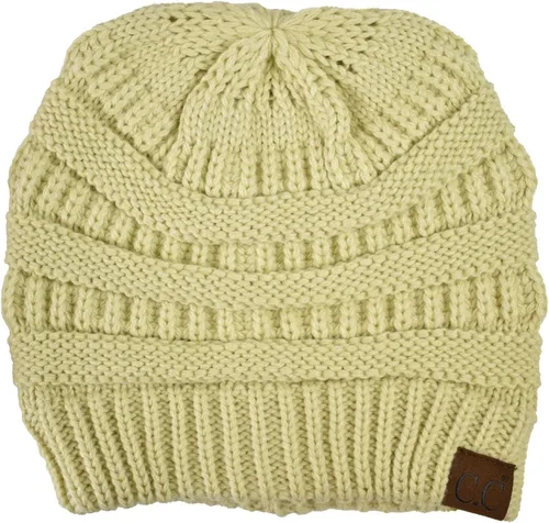 Vista 162 de C.C Trendy Warm Chunky Soft Stretch Cable Knit Beanie
