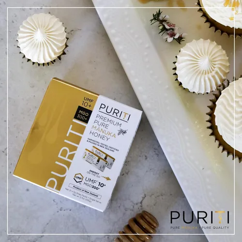 Vista 7 de PURITI UMF 10+ (MGO300+) 21 paquetes individuales a presión de 0.18 onzas, palitos de miel de una sola porción para té, viajes y aperitivos
