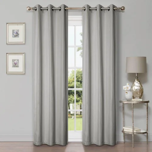 Vista 29 de Superior Cortinas semiopacas, diseño clásico de lino, 26 x 84 pulgadas, cabecera con bolsillo para barra, cortinas de bloqueo solar y oscurecimiento