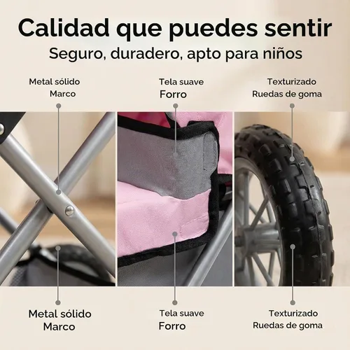 Vista 5 de Anano Cochecito de muñeca de bebé, organizador de viaje para bebé, juguete de juguete para niñas, accesorios de muñecas de bebé, regalos