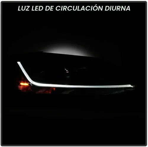 Vista 6 de ACANII - Para [modelo halógeno] 2017-2018 Volkswagen Jetta con LED DRL faro delantero reemplazo lado pasajero