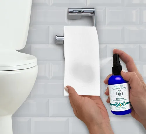 Vista 7 de Pristine Spray de papel higiénico Como se ve en Shark Tank, paquete múltiple de 4 onzas, original, menta refrescante, rústico, ámbar de coco