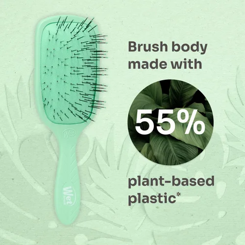 Vista 6 de Wet Brush Go Green - Cepillo desenredante de pelo grueso, cerdas IntelliFlex ultrasuaves con AquaVent - Afloja suavemente los nudos mientras