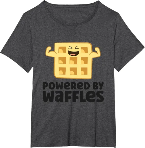 Vista 32 de Camiseta de gofres para el desayuno con diseño de gofres, Blanco, S