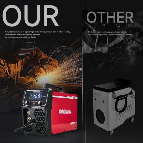 Vista 4 de 240A MIG Soldador Gas sin gas MIG/Lift TIG/Stick 3 en 1 Máquina soldadora portátil 110V/220V Voltaje dual con control sinérgico, pantalla digital
