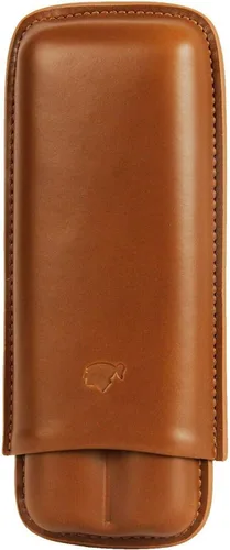 Vista 2 de Estuche para cigarros - Funda de viaje ajustable de cuero negro de 2 quilates