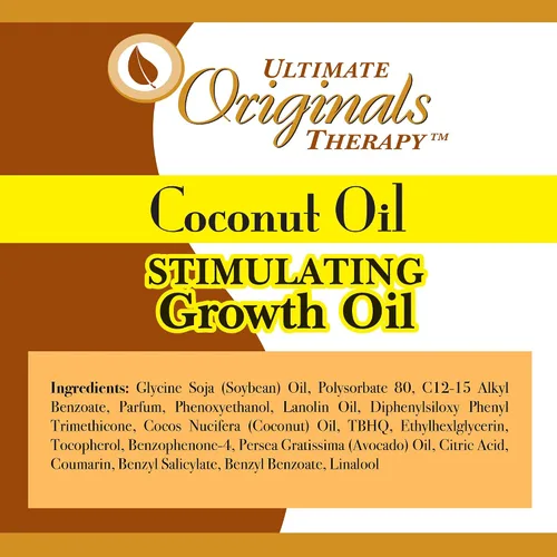 Vista 2 de Originals by Africa's Best Aceite de coco terapéutico estimulante del crecimiento, penetra y rejuvenece el cabello, la piel y las uñas para hidratar