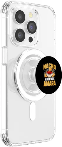Vista 3 de Funny Taco Personalized Name Nacho Average Amara PopSockets MagSafe PopGrip for iPhone
