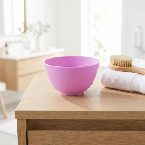 Vista 9 de Healifty Cuencos de silicona para teñir el cabello, paquete de 3 cuencos de preparación de 5 x 3.1 pulgadas, color morado, para máscaras faciales