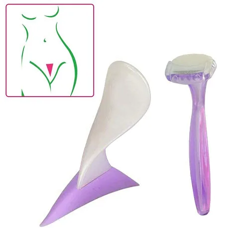 Vista 6 de Afeitadora recortadora de bikini para mujeres, afeitadora privada dedicada, maquinilla de afeitar de pelo púbico y plantilla de afeitado de bikini