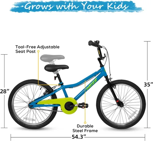 Vista 2 de WEIZE Kids Bikes 16 20 Inch Children Bicycle with Basket for Boys Girls Azul oscuro