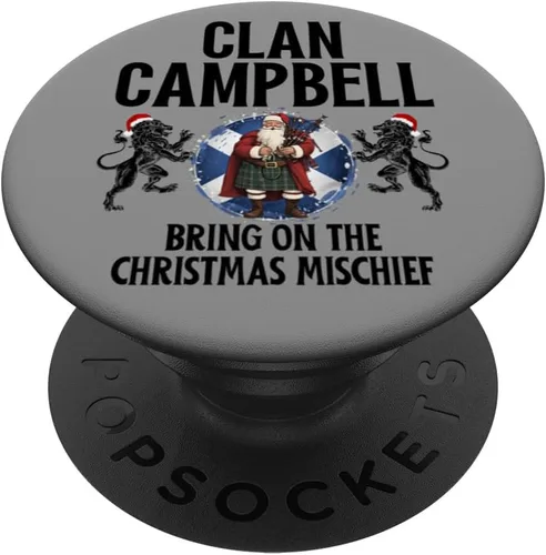 Vista 6 de Campbell Clan Christmas Scottish Family Name Party PopSockets MagSafe PopGrip para iPhone