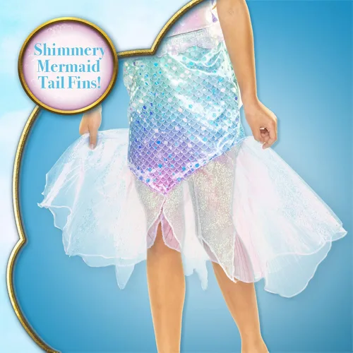 Vista 4 de Disney Vestido de 2 piezas de The Little Mermaid Ariel's - Traje de moda de sirena bajo el mar