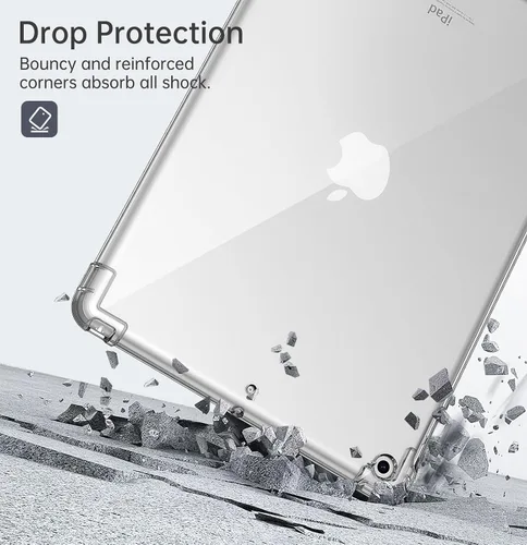 Vista 12 de MoKo Funda transparente para iPad de 9ª/8ª/7ª generación 2021/2020/2019