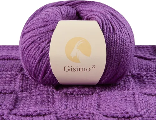 Vista 19 de 100% lana merino para tejer y ganchillo, hilo lujoso y suave de 6 cabos para tejer y crochet a mano, 1.76 oz/50 g, 127 yardas/116 metros