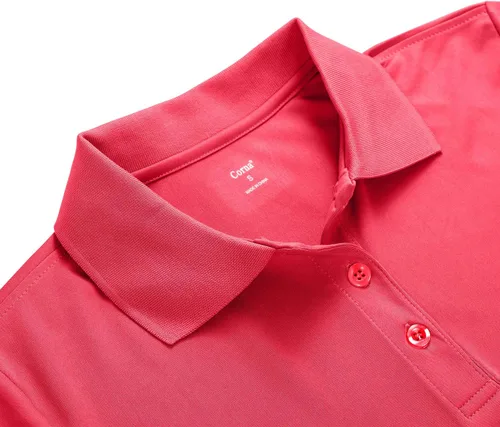 Vista 3 de MOHEEN Polo de golf de manga corta para mujer, de secado rápido, absorbe la humedad, rendimiento atlético