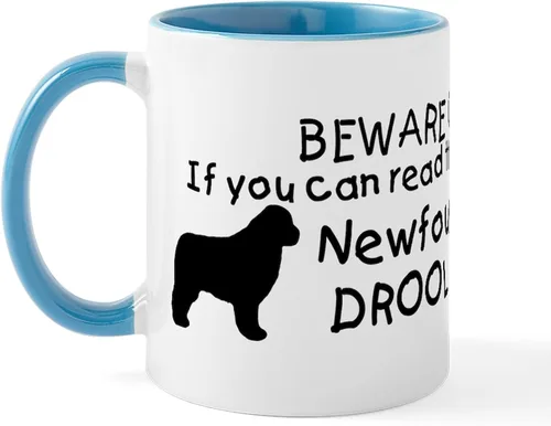 Vista 26 de CafePress Newfoundland Dog Drool Zone Taza de café de cerámica de 11 oz (11.0 fl oz)