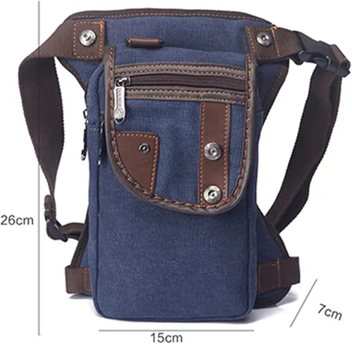 Vista 7 de Gzqirun - Bolsa de lona para muslo cintura para hombres y mujeres viajes al aire libre camping ciclismo