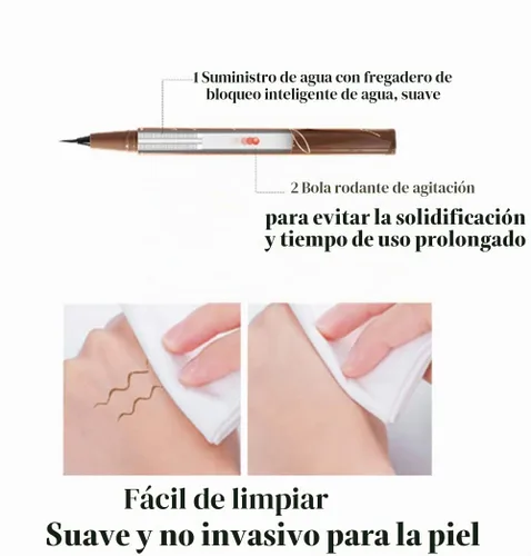 Vista 5 de Delineador de ojos líquido, impermeable, secado rápido, resistente a las manchas, de larga duración, maquillaje delineador de ojos preciso para todo