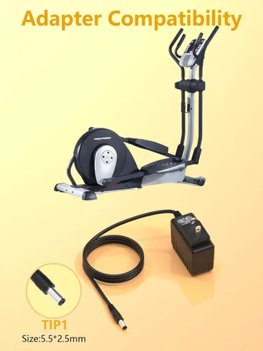 Vista 3 de Adaptador de fuente de alimentación de 9.8 pies, 6 V, 2 A, compatible con ProForm Elliptical, cable de alimentación de repuesto compatible con Smart