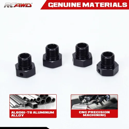 Vista 4 de RCAWD Rueda hexagonal de 0.669 in para 1/6 Losi Super Baja Rey SBR 2.0 actualizaciones, 8S sin escobillas 1/6 RTR Desert Truck, piezas de hopups