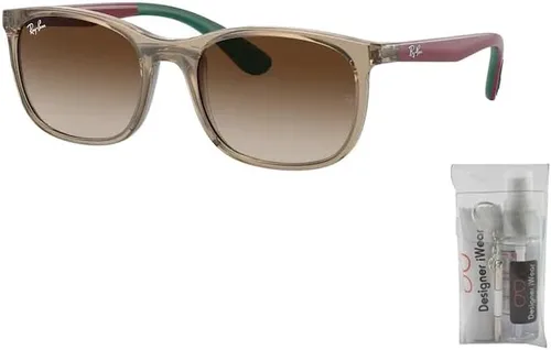 Vista 2 de Ray-Ban Junior RJ9076S - Lentes de sol cuadrados para niños y niñas + paquete con gafas de diseñador iWear Kt