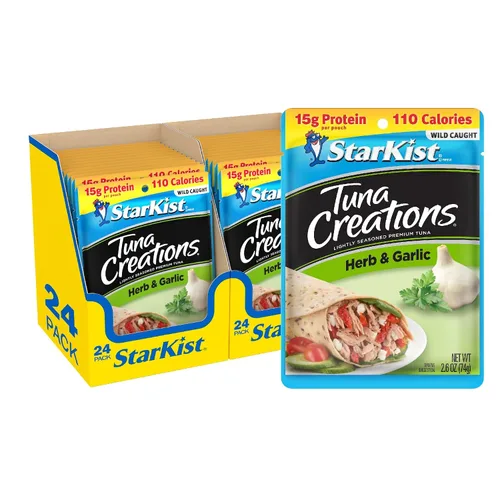 Vista 19 de StarKist Tuna Creations Ginger Sesame - Sabor de jengibre y sésamo para atún 14g Protein Per Serving, Wild Caught, Shelf Stable Seafood, Gluten