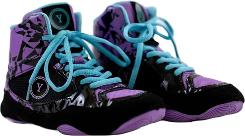 Vista 4 de Yes! Athletics Wrestling Shoes for Women and Youth Girls, 100% Anti-Slip Hi-Poly Rubber Sole Boxing Shoes for Women, Lightweight and Breathable