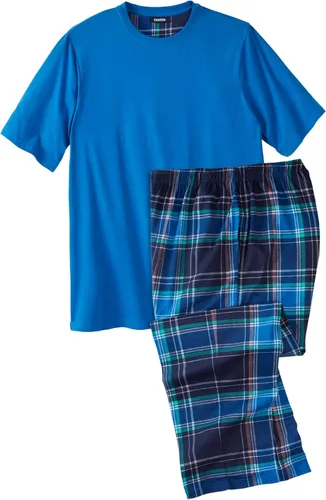 Vista 11 de KingSize Conjunto de pijama a cuadros de punto de jersey grande y alto para hombre Cuadros búfalo negro