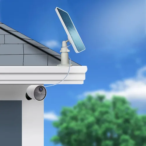 Vista 7 de JJMASEE Panel solar para cámara de seguridad SimpliSafe al aire libre y serie 2, cargador solar impermeable para cámara exterior SimpliSafe
