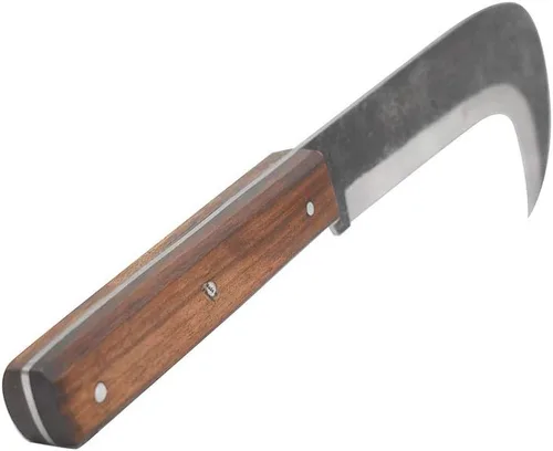 Vista 2 de Billhook Sickle Machete 1075 Acero de Alto Carbono Totalmente Funcional Hecho a Mano
